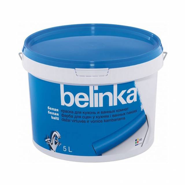 Интерьерная краска «Для кухонь и ванных комнат» от Belinka (Словения)